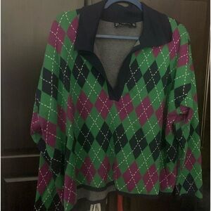 New York and company argyle sweater xxl